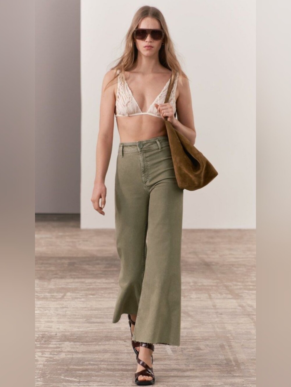 Zara High-Waisted Marine Pants
